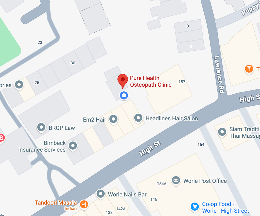 Map Pure Health Osteopath Clinic in Worle